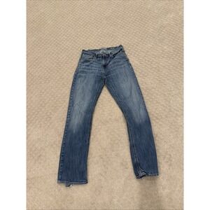 BKE Jeans Mens 32L Tyler Straight Leg Whiskers Nike Fade Cotton Stretch 32x33